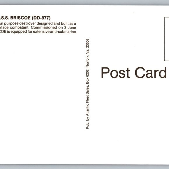 Postcard  Unposted  Warships [Destroyers] Lot of 8 Historic Collection #1163 - Picture 4 of 16